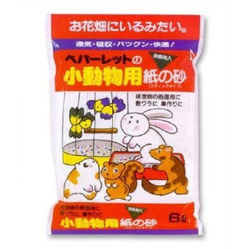 他サイト： ペパーレット 小動物用紙の砂(スティックタイプ) 6L の商品画像