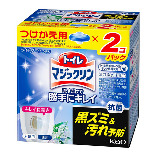 他サイト： 花王 【トイレマジックリン】 流すだけで勝手にキレイ ライトブーケの香り つけかえ用 80g×2個入トイレ用洗剤の商品画像