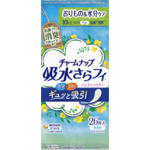他サイト： ユニ・チャーム チャームナップ 吸水さらフィ ロング PL消臭 26枚  の商品画像