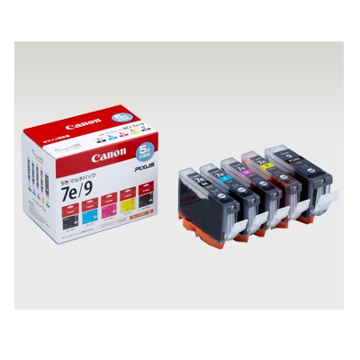 他サイト： Canon キヤノンインクカートリッジ BCI-7e 4色 BK/C/M/Y + BCI-9BK マルチパック BCI-7E+9の商品画像