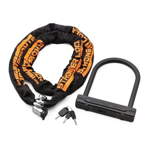 他サイト： DAYTONA デイトナバイクロック チェーンロック2.0m+U字ロック ストロンガーロックセット D31253(2549432の商品画像