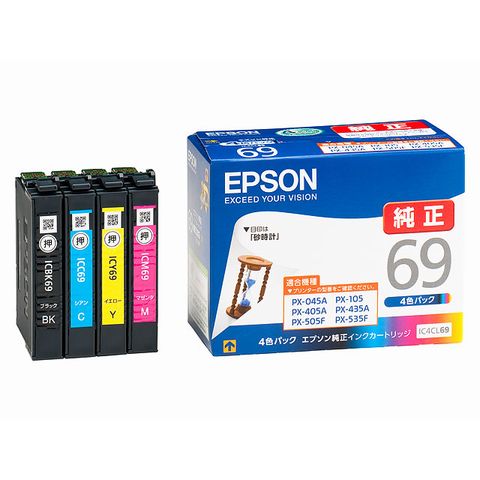 他サイト： EPSON エプソンインクカートリッジ IC4CL69 4色パック(2303457)代引不可 送料無料の商品画像