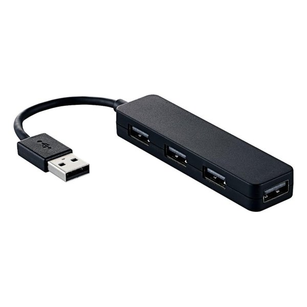 他サイト： ELECOM エレコム4ポートUSB2.0HUB ブラック U2H-SN4NBBK(2426852)の商品画像