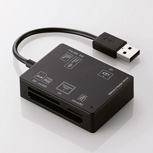 他サイト： ELECOM エレコムUSB-A接続56+2メディア対応メモリーカードリーダー ブラック MR-A012BK(2410608)送の商品画像