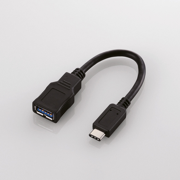 他サイト： ELECOM エレコムUSB Type-C変換ケーブル ブラック USB3AFCM01BK(2406722)送料無料の商品画像