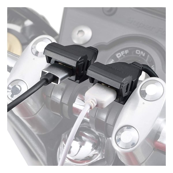 他サイト： DAYTONA デイトナバイク専用電源 メインキー連動 USB2ポート USB2口合計5V4.8A D99503(2495957の商品画像