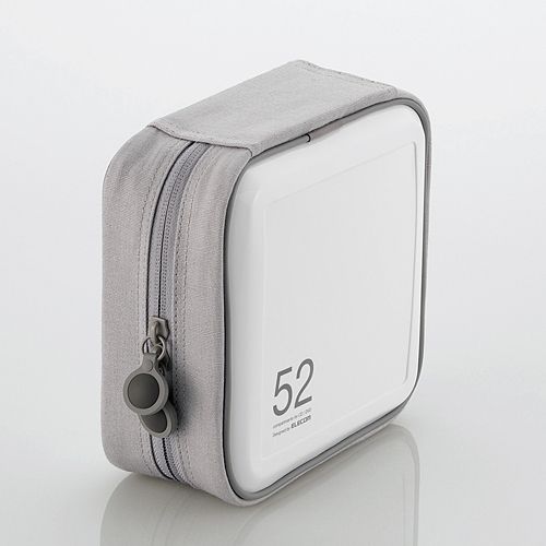 他サイト： ELECOM エレコムCD/DVDケース/セミハード/ファスナー付/52枚入/ホワイト CCD-H52WH(2350881)の商品画像