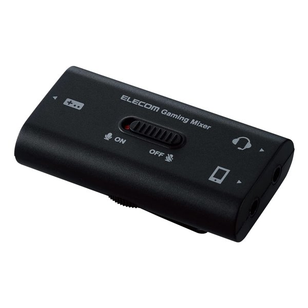 他サイト： ELECOM エレコムゲーミング用 アナログミキサー ボイスチャット 4極φ3.5mm 対応 ブラック HSADGMMA10BKの商品画像