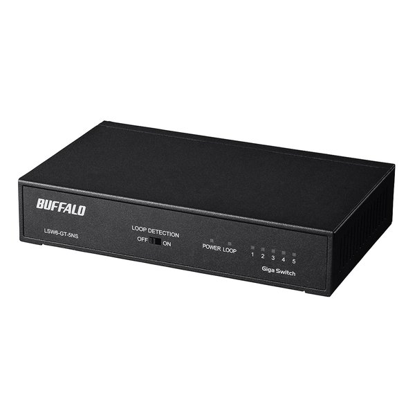 他サイト： BUFFALO バッファローGiga対応 スイッチングハブ 5ポート 金属筐体/電源内蔵モデル マグネット付き LSW6-GT-の商品画像