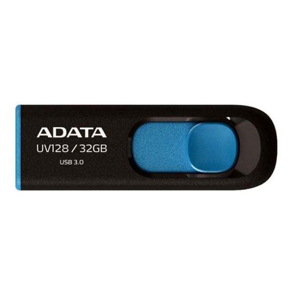 他サイト： ADATA エイデータUSB3.0フラッシュメモリ AUV128シリーズ 32GB ブラック+ブルー AUV-128-32G-Rの商品画像