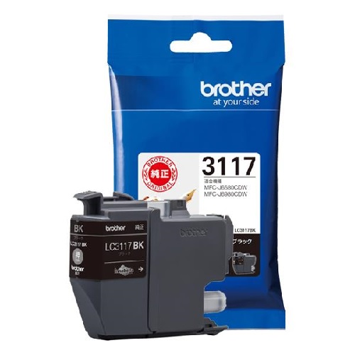 他サイト： Brother ブラザーbrother純正 インクカートリッジブラック LC3117BK(2435719)代引不可 送料無料の商品画像