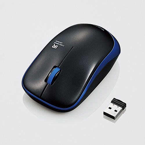 他サイト： ELECOM エレコム3ボタン静音ワイヤレスマウス ブルー M-IR07DRSBU(2415291)代引不可 送料無料の商品画像
