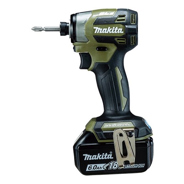 他サイト： makita マキタ充電式インパクトドライバ オリーブ/バッテリBL1860B×2本・充電器DC18RF・ケース付 TD173Dの商品画像