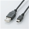 他サイト： ELECOM エレコムUSB2.0ケーブル A-miniBタイプ/0.5m ブラック U2C-M05BK(2212032)代引不の商品画像