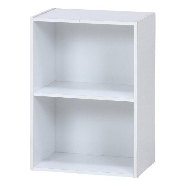 他サイト： 不二貿易 フジボウエキカラーボックス2段 幅41.8cm ホワイト HP643(2542976)代引不可の商品画像