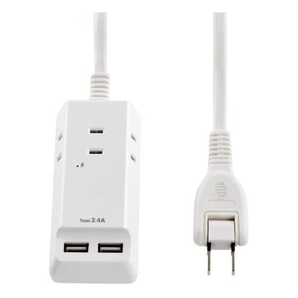 他サイト： ELPA エルパ電源タップ AC 3個口 USB×3 コード長 0. 5m 雷ガード WL-2205SU(2569607)送料無の商品画像