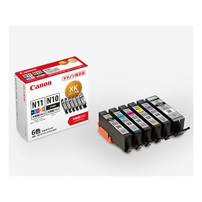 他サイト： Canon キヤノンインクタンク XKI-N11XL+N10XL/6MP 6色パック大容量 XKI-N11XL+N10XL/6Mの商品画像