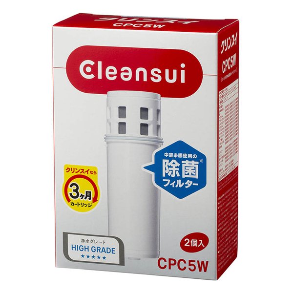 他サイト： 三菱ケミカルクリンスイ ミツビシケミカルクリンスイ浄水器 ポット型 交換カートリッジ 2個入り ハイグレード 除菌フィルター Cの商品画像