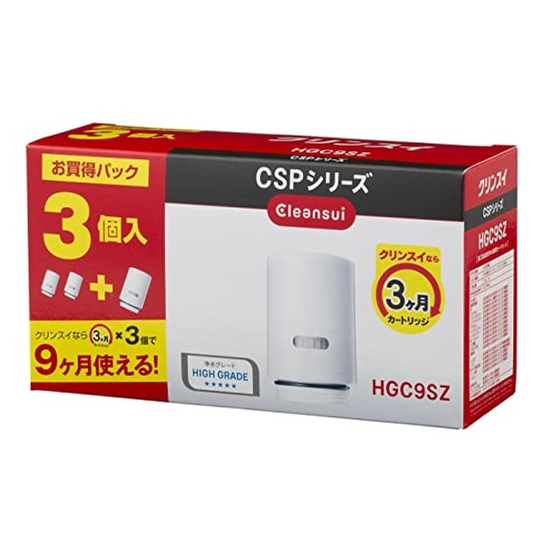 他サイト： 三菱ケミカルクリンスイ ミツビシケミカルクリンスイ浄水器 蛇口直結型 CSPシリーズ 交換カートリッジ 3個入り ハイグレード の商品画像