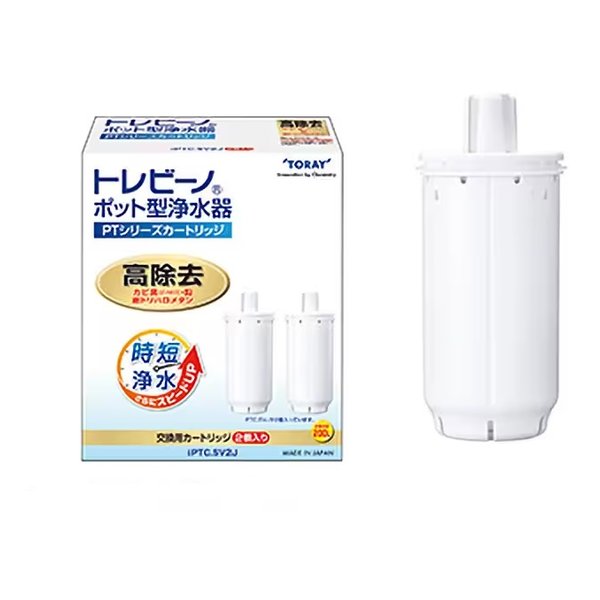 他サイト： 東レ TORAY交換用カートリッジ トレビーノ PTシリーズ 時短・高除去タイプ 2個入り PTC.SV2J(2588199)代の商品画像