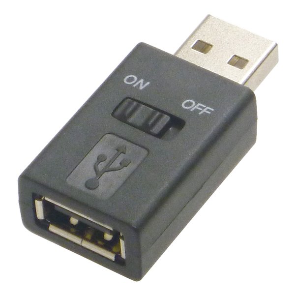 他サイト： AINEX アイネックスUSB電源スイッチアダプタ ブラック ADV-111B(2572814)代引不可の商品画像