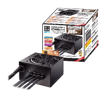 他サイト： 玄人志向 クロウトシコウ80PLUS BRONZE取得 ATX電源 750W プラグインタイプ KRPW-BK750W/85+(の商品画像