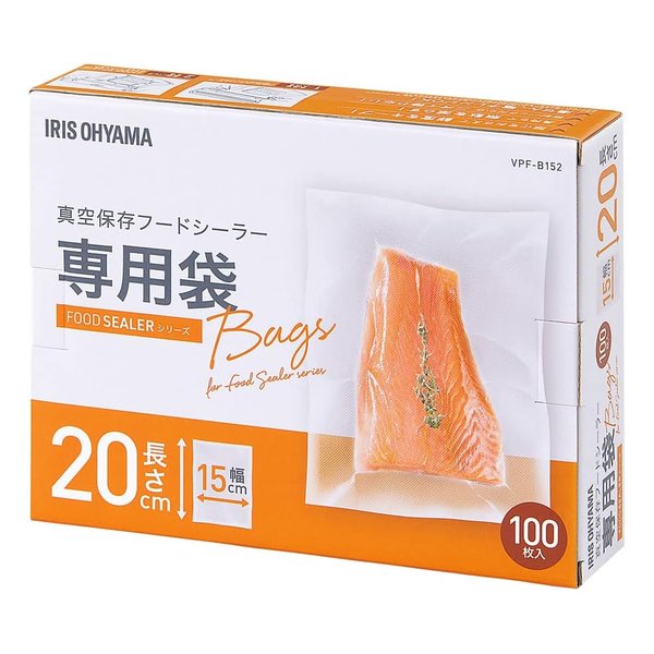他サイト： IRIS OHYAMA アイリスオーヤマ真空保存フードシーラー専用袋 100枚入り VPF-B152(2648621)代引不可の商品画像