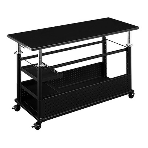 他サイト： Bauhutte バウヒュッテ昇降式L字デスク ロング 幅1000mm/ブラック BHD-1000HL-BK(2648310)代の商品画像