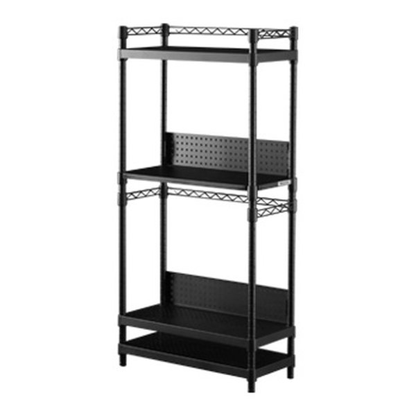 他サイト： Bauhutte バウヒュッテデスクサイドラック 通常タイプ/幅605mm/ブラック BHS-600SM-BK(2448462)の商品画像