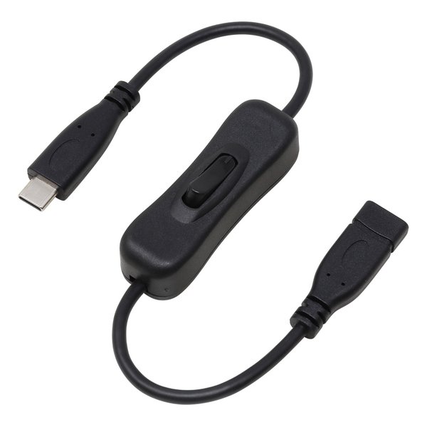 他サイト： AINEX アイネックスPD100W対応 USB2.0 Type-C 電源スイッチケーブル 30cm U20CC-MF03P10の商品画像