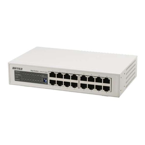 他サイト： BUFFALO バッファローGiga スイッチングHUB 16ポート LSW5-GT-16NSR(2578427)送料無料の商品画像
