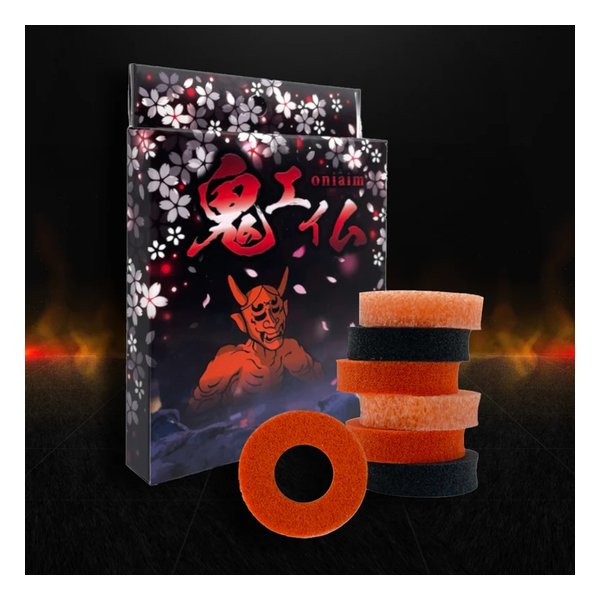 他サイト： 鬼エイム鬼輪-kirin- エイム向上リング 橙鬼 シリコン素材/高耐久性/硬さ3種類/計6個入り ONIASRG002ASRTの商品画像