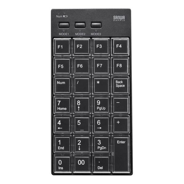 他サイト： SANWA SUPPLY サンワサプライプログラマブルテンキー Bluetoothモデル NT-BT26BK(2636344)送の商品画像