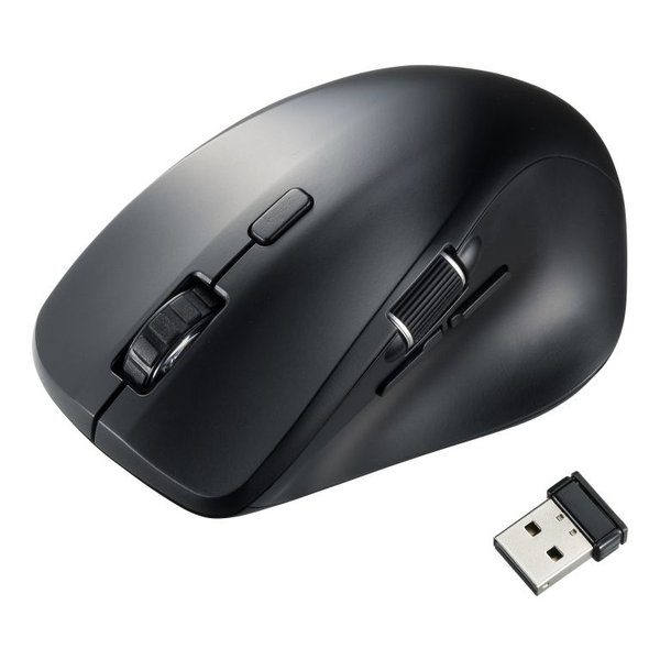 他サイト： SANWA SUPPLY サンワサプライ静音ワイヤレスマウス サイドホイール付き・5ボタン MA-WBS524BK(265792の商品画像