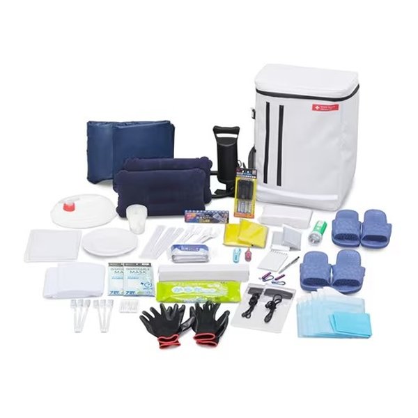 他サイト： IRIS OHYAMA アイリスオーヤマ防災セット 2人用/44点/ホワイト BS2-44(2658465)送料無料の商品画像