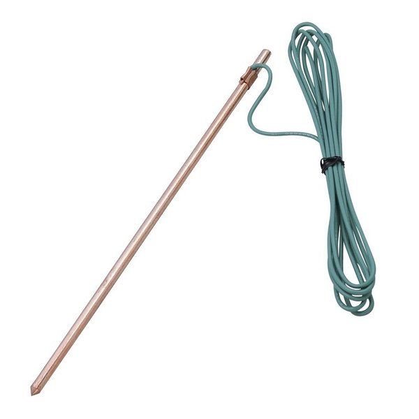 他サイト： ELPA エルパ丸型アース棒 長さ30cm/リード線3m付 ASB-200N(2662257)代引不可の商品画像