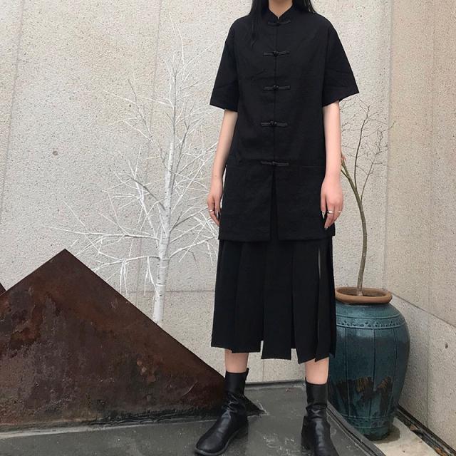 個性的で可愛い 大人気 チャイナ服 セットアップ ミモレ丈 シャツ 長袖 大きいサイズ ゆる ダボっ 大人可愛い 長袖 カジュアル トップの通販はau Pay マーケット Dress Box 商品ロットナンバー