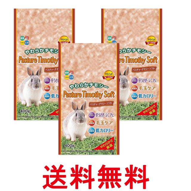 他サイト： 3個セット ハイペット パスチャーチモシーソフト 400g 牧草 ウサギ うさぎ 小動物 送料無料の商品画像
