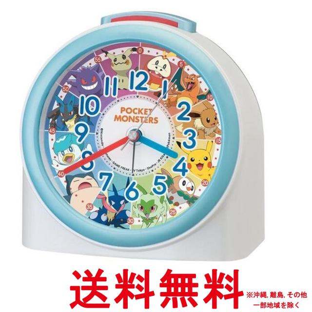 他サイト： セイコー クロック 目覚まし時計 置き時計 クオーツ時計 キャラクター ポケットモンスター 白 125×125×73mm CQ4の商品画像
