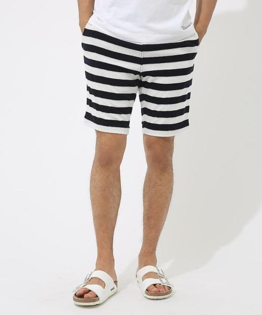 Azul By Moussy パイル ボーダー ショーツ メンズ 短パン 半ズボン