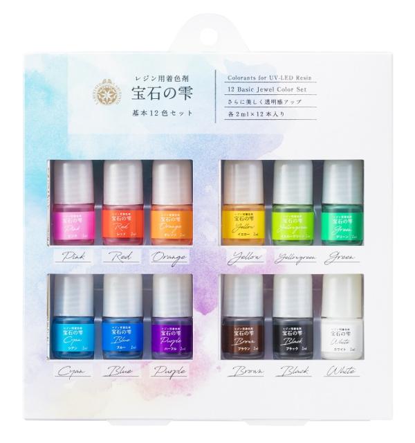 他サイト： レジン専用着色剤 宝石の雫 基本12色セットの商品画像
