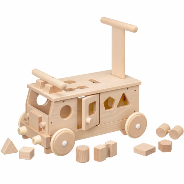 森のパズルバス 乗用玩具 押し車 木製 足けり おもちゃ ブロック パズル 知育の通販はau Pay マーケット Babyish