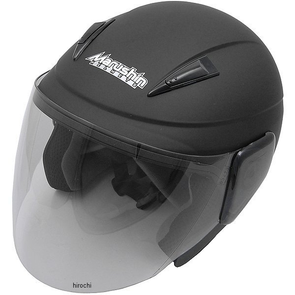 他サイト： マルシン工業 Marushin セミジェットヘルメット M-520 マットブラック フリーサイズ(57-60cm未満) WO店の商品画像