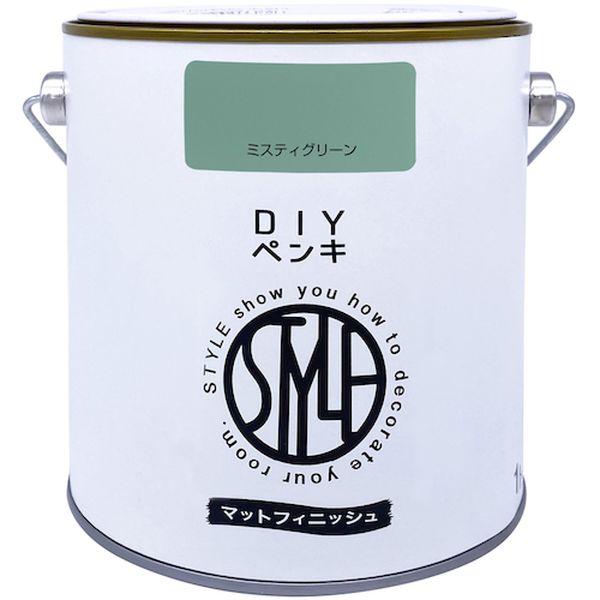他サイト： DIYペンキ マットフィニッシュ ミスティグリーン 1kg 4976124887475 WO店の商品画像