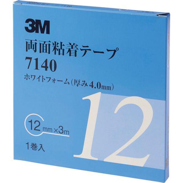 他サイト： 714012AAD  スリーエム 3M 両面粘着テープ 7140 12mmX3m 厚さ4.0mm 白 7140 12 AAD Wの商品画像
