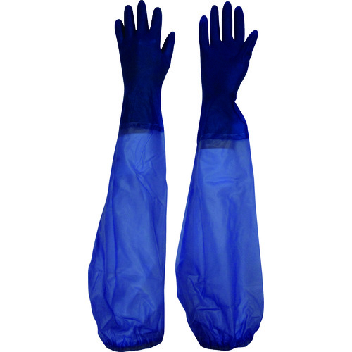 他サイト： 778S  (株)東和コーポレーション ビニスター 腕カバー付手袋 ビニスター腕カバー付マリン S 778S-TN WO店の商品画像