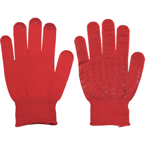 他サイト： 808LRED  福徳産業(株) 福徳 すべり止め手袋 バージョンアップ吸ちゃん レッド L 808LRED-TN WO店の商品画像