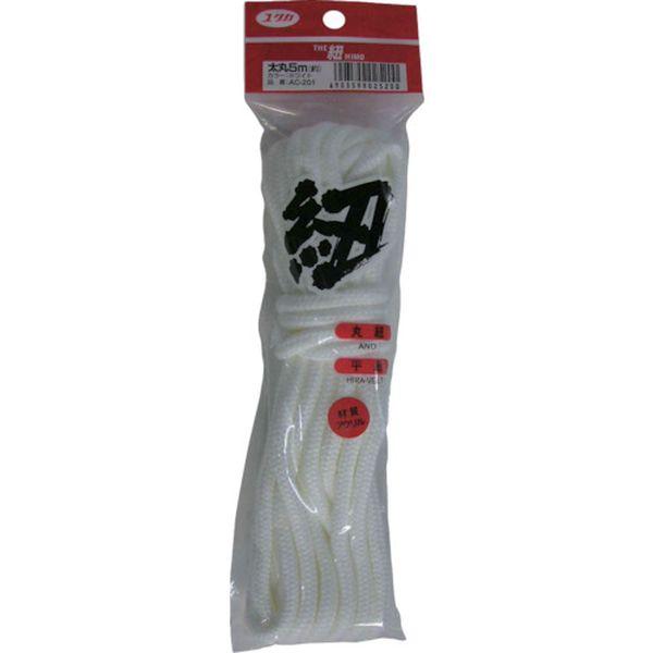 他サイト： AC201  (株)ユタカメイク ユタカメイク 紐 ザ・紐 太丸紐 5m ホワイト AC201-TN WO店の商品画像