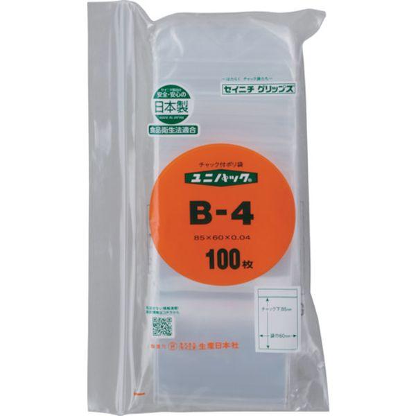 他サイト： B4100  (株)生産日本社 セイニチ 「ユニパック」 B-4 85×60×0.04 100枚入 B4100-TN WO店の商品画像