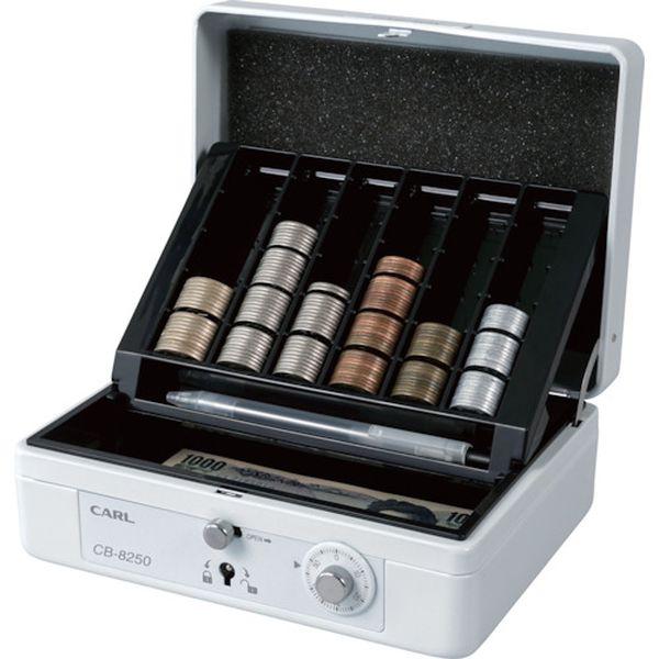 他サイト： CB8250W  カール事務器(株) カール 手提げ金庫 キャッシュボックス ホワイト A6サイズ CB-8250-W WO店の商品画像